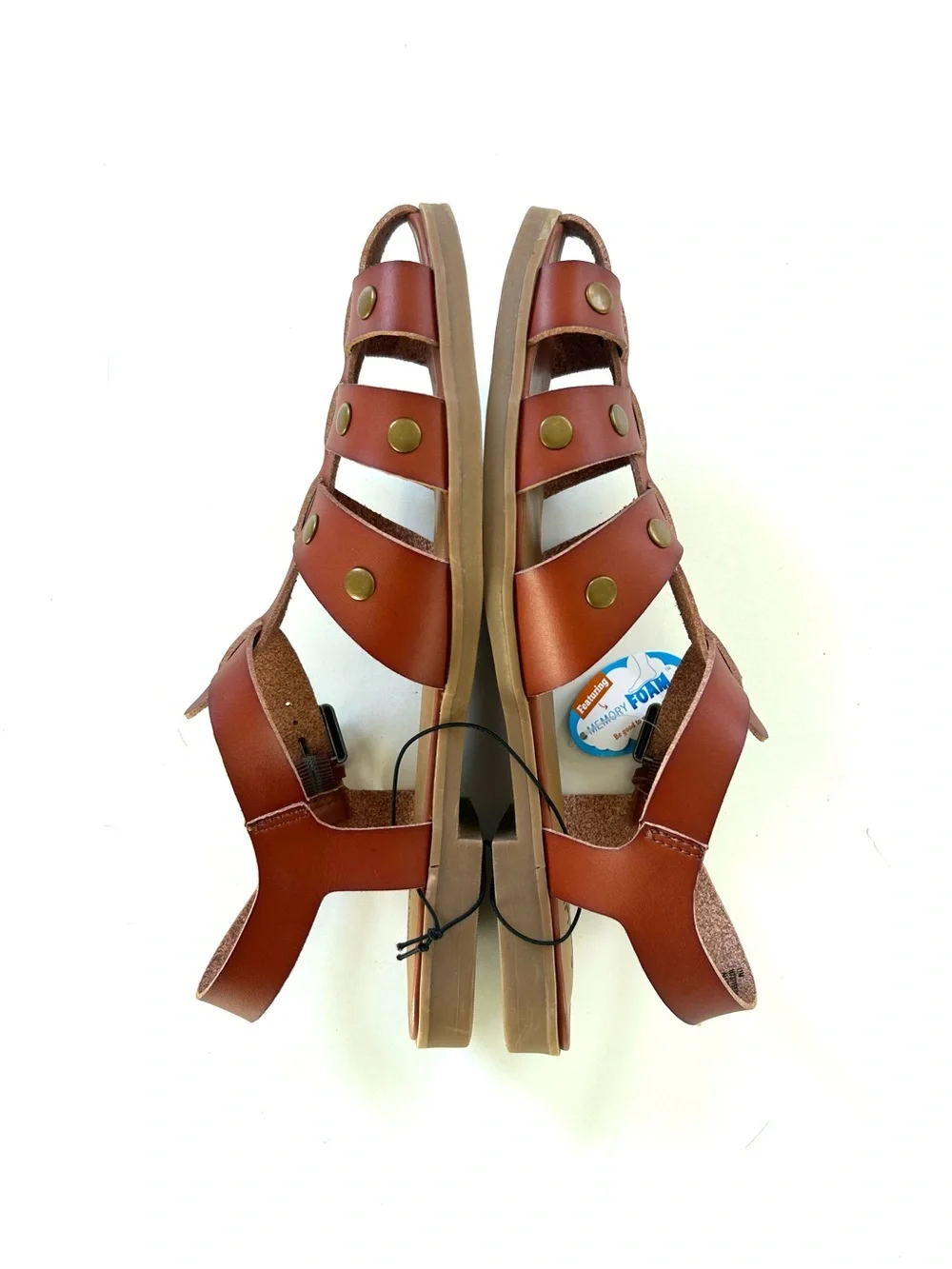 Seychelles Debby Cognac Brown Studded Gladiator Sandals